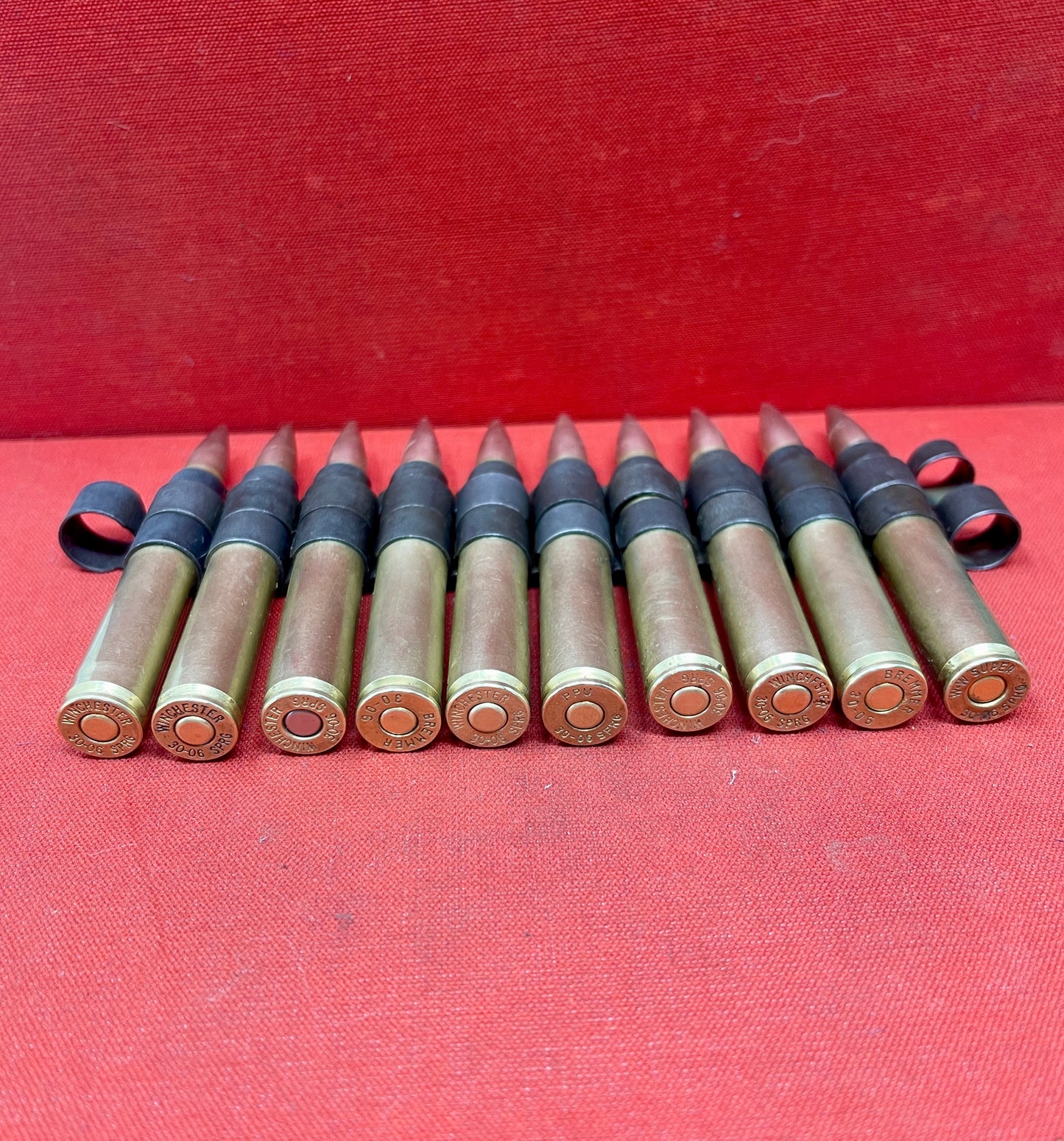 Belt 10 x 30-06 Springfield Inert Rounds