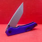 Civivi Brazen C20235A Purple G10 Handle Gray Stonewashed D2 Blade Tanto