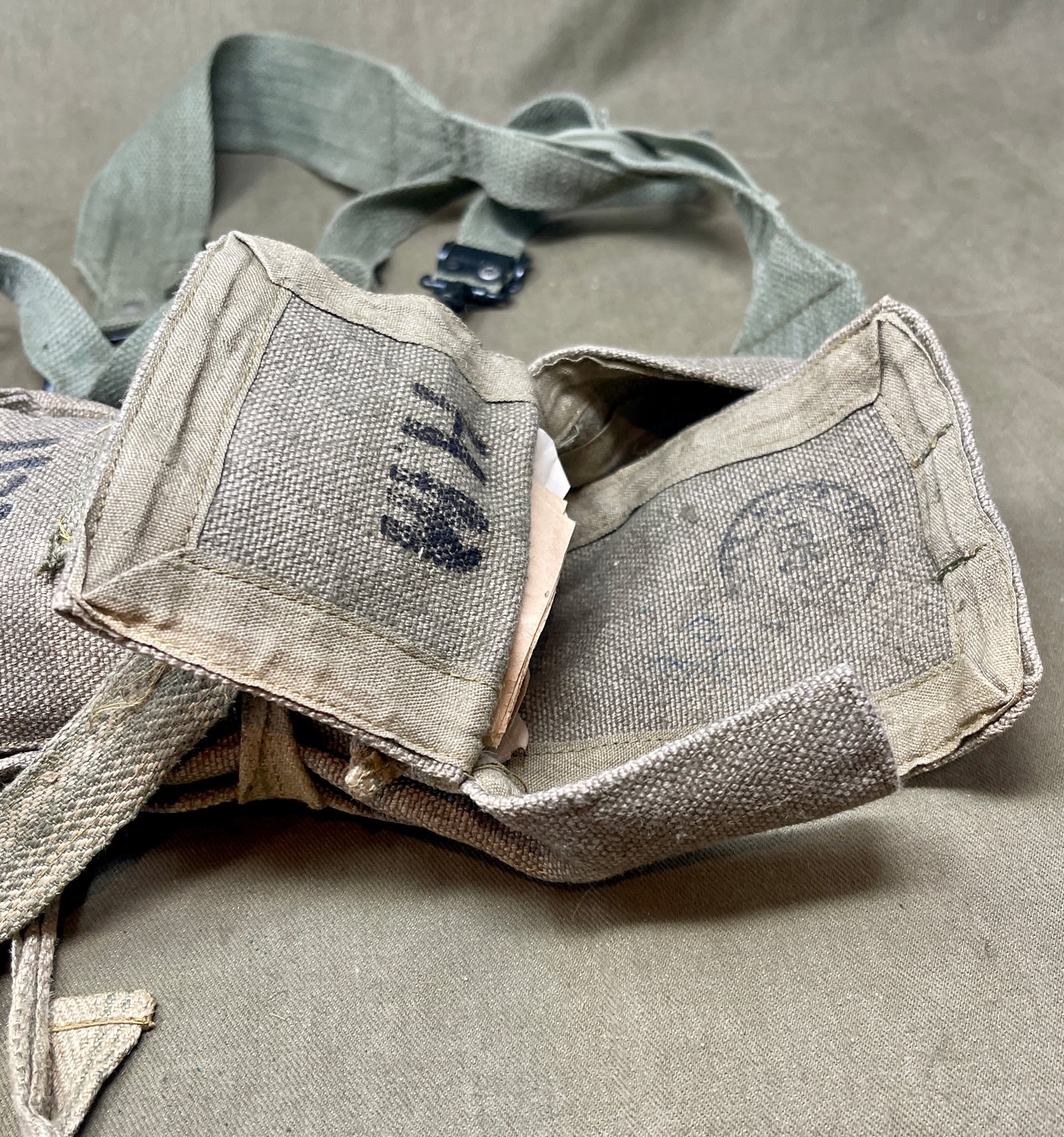 French Foreign Legion Webbing Yoke & Medical Pouch – c.1950