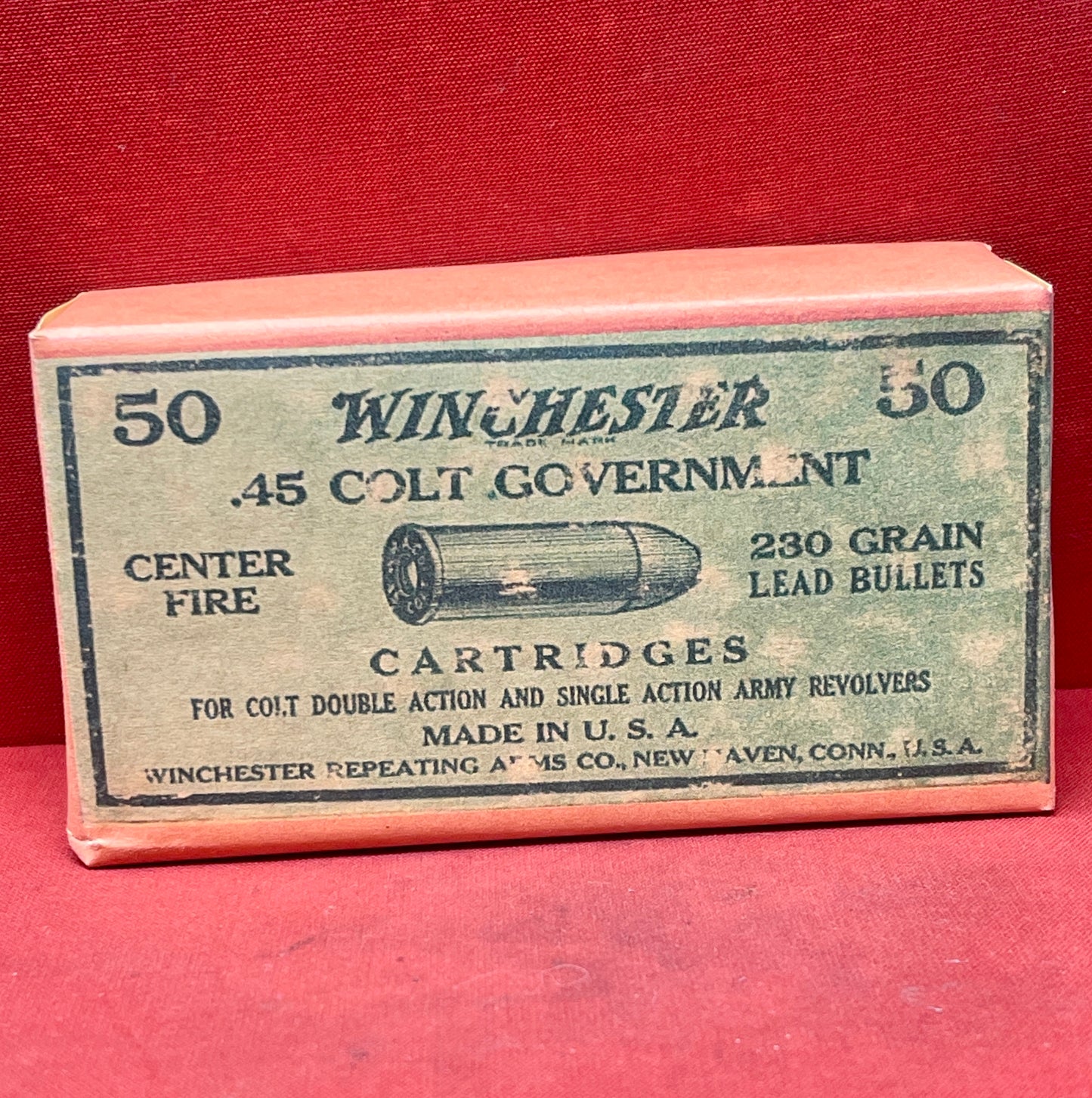 50 x INERT .45 Long Colt Round Vintage Repro Box