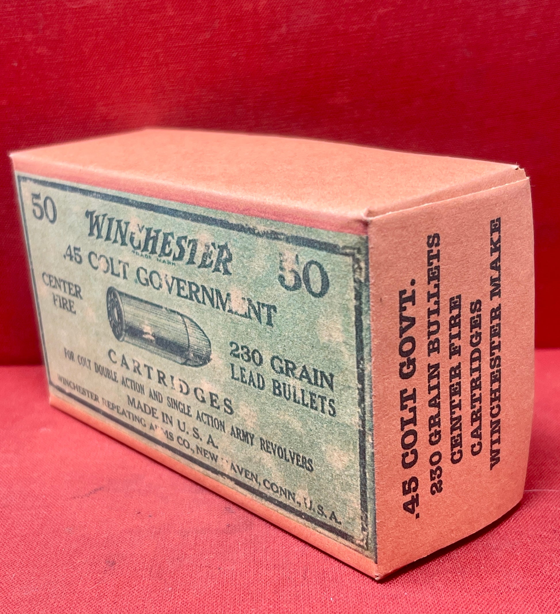 50 x INERT .45 Long Colt Round Vintage Repro Box