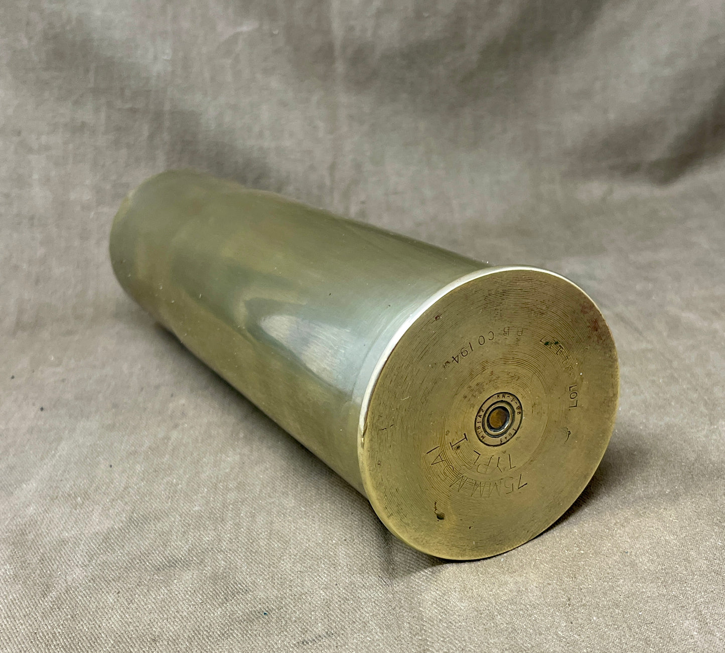 WW2 US 75mm M5A1 Type 1 Brass Shell Case – BB Co 1943