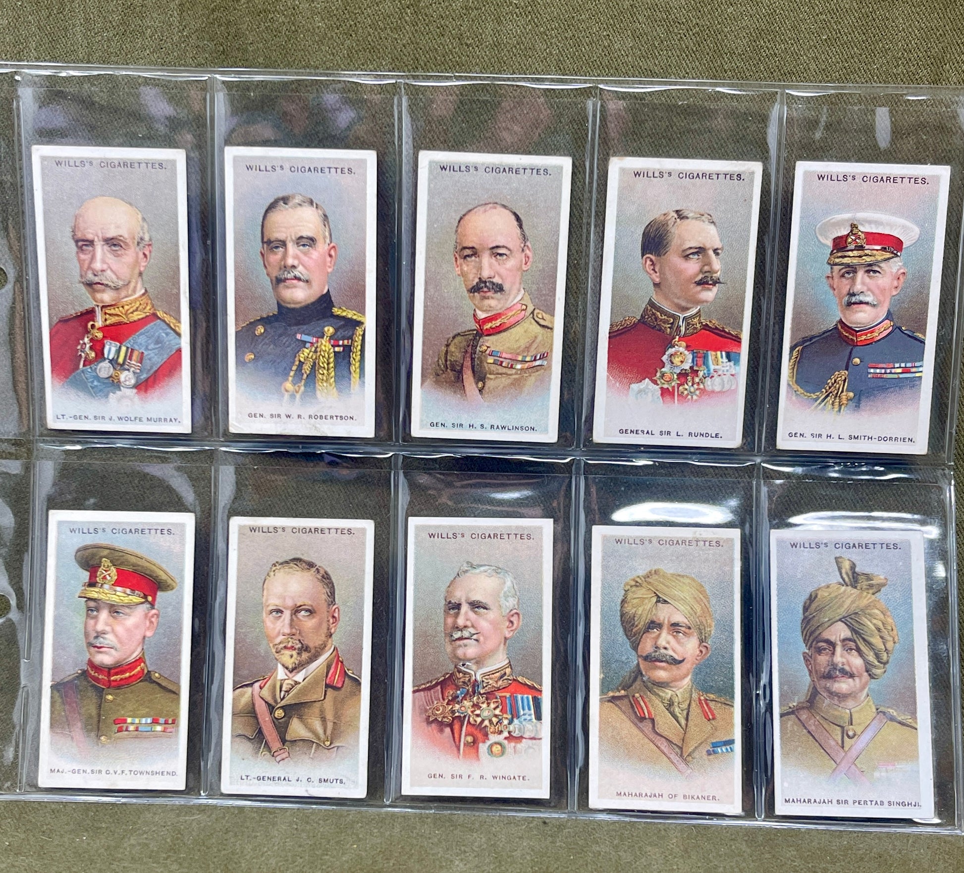 WD & HO Wills Allied Leaders 1917 Cigarette Card Collection