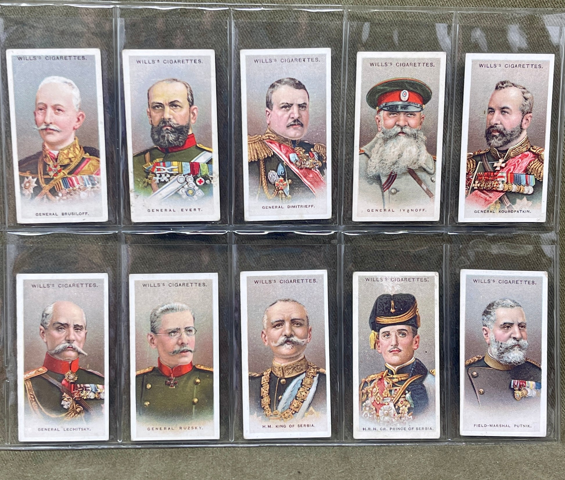 WD & HO Wills Allied Leaders 1917 Cigarette Card Collection