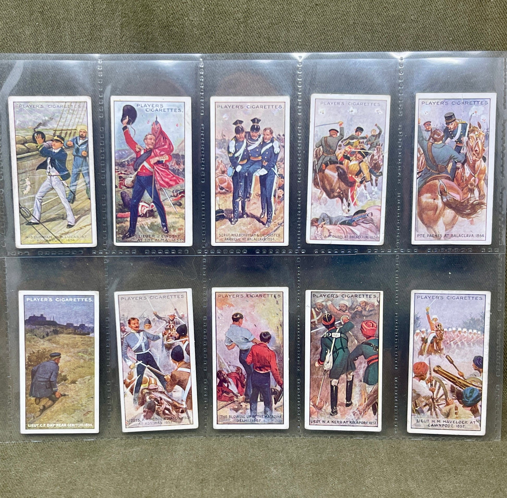 Complete set of John Player & Sons Victoria Cross 1914 Cigarette Cards