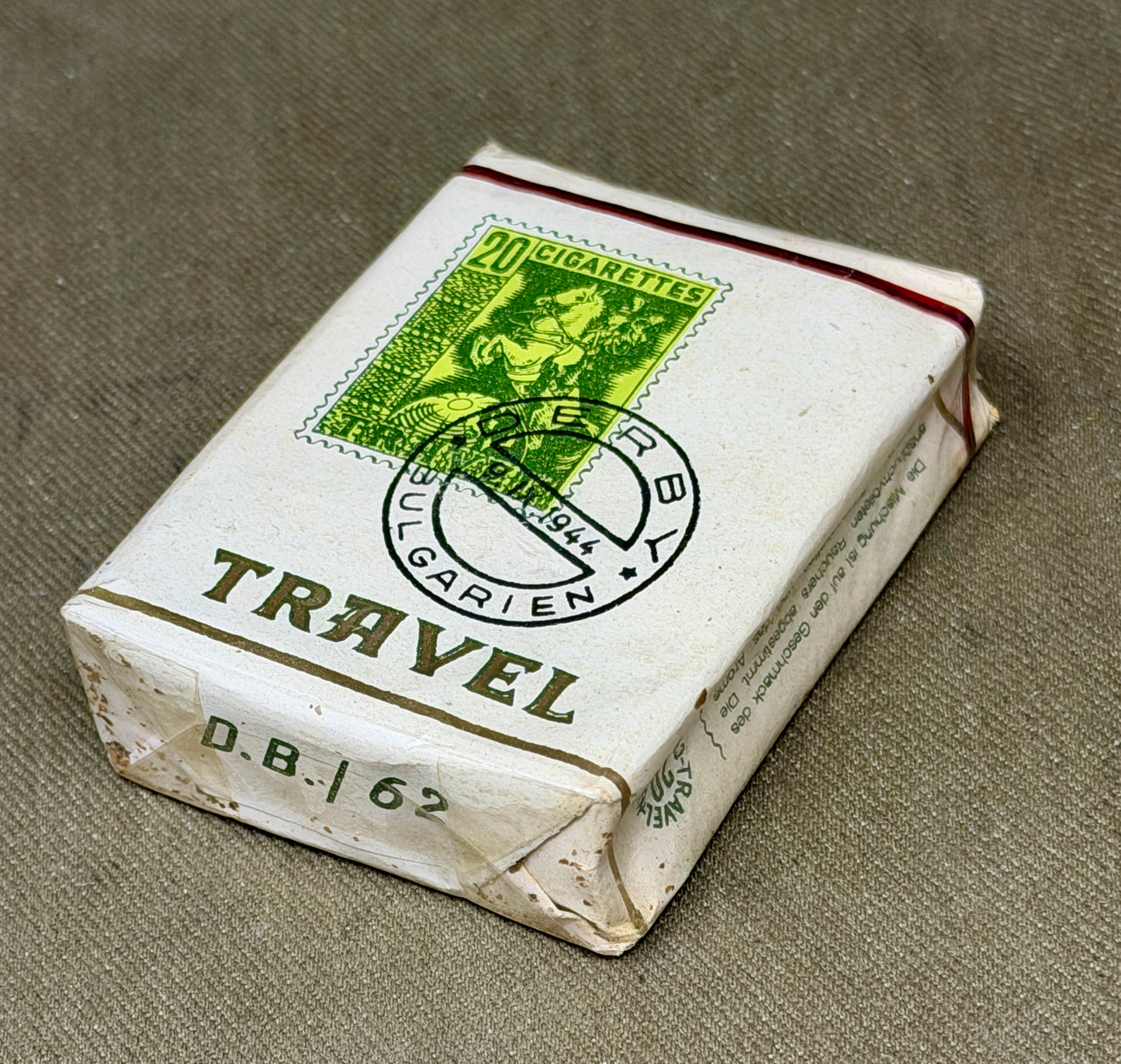 Original Sealed Bulgarian Travel Cigarettes 1944 | WWII Tobacco Packet
