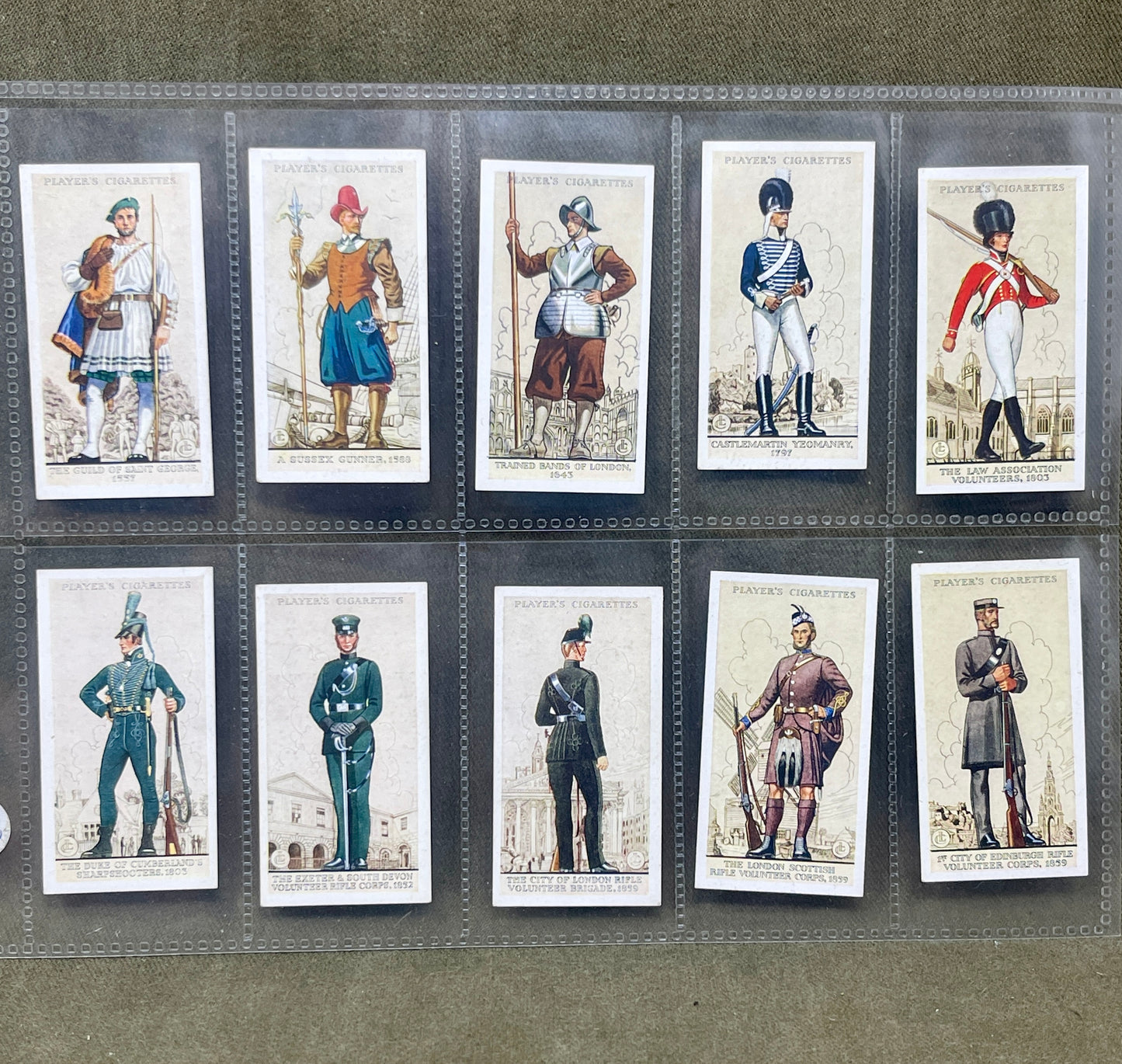 "John Player & Sons Uniforms of the Territorial Army Cigarette Cards – Collectible Military Memorabilia"