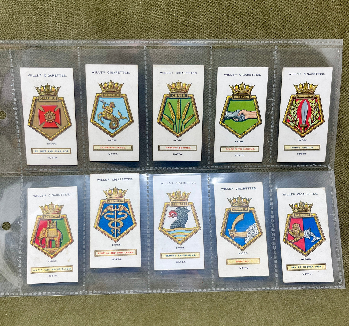 Complete set of WD & HO Wills Ships Badges