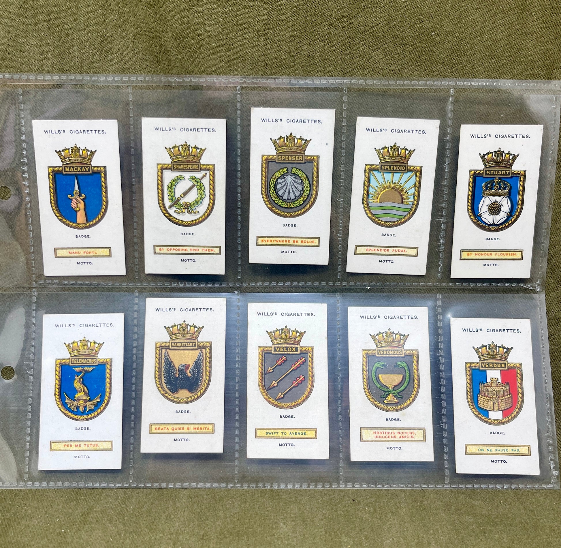 Complete set of WD & HO Wills Ships Badges