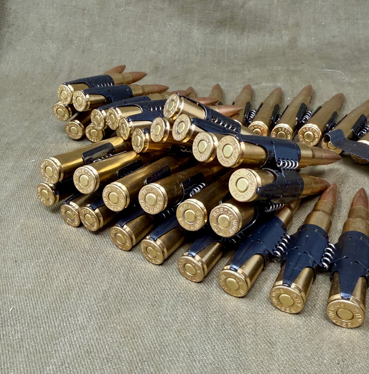 7.92x57 Inert MG34/MG42 Machine Gun Belt – 54 Rounds with Starter Tab