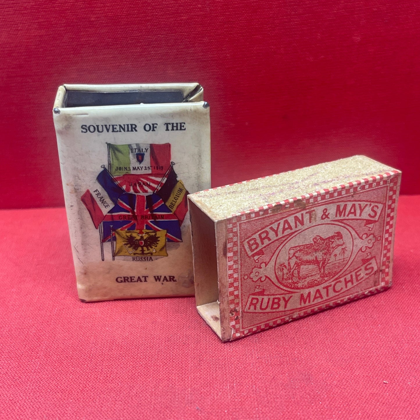  WW1 Matchbox Sleeve Souvenir Of The Great War