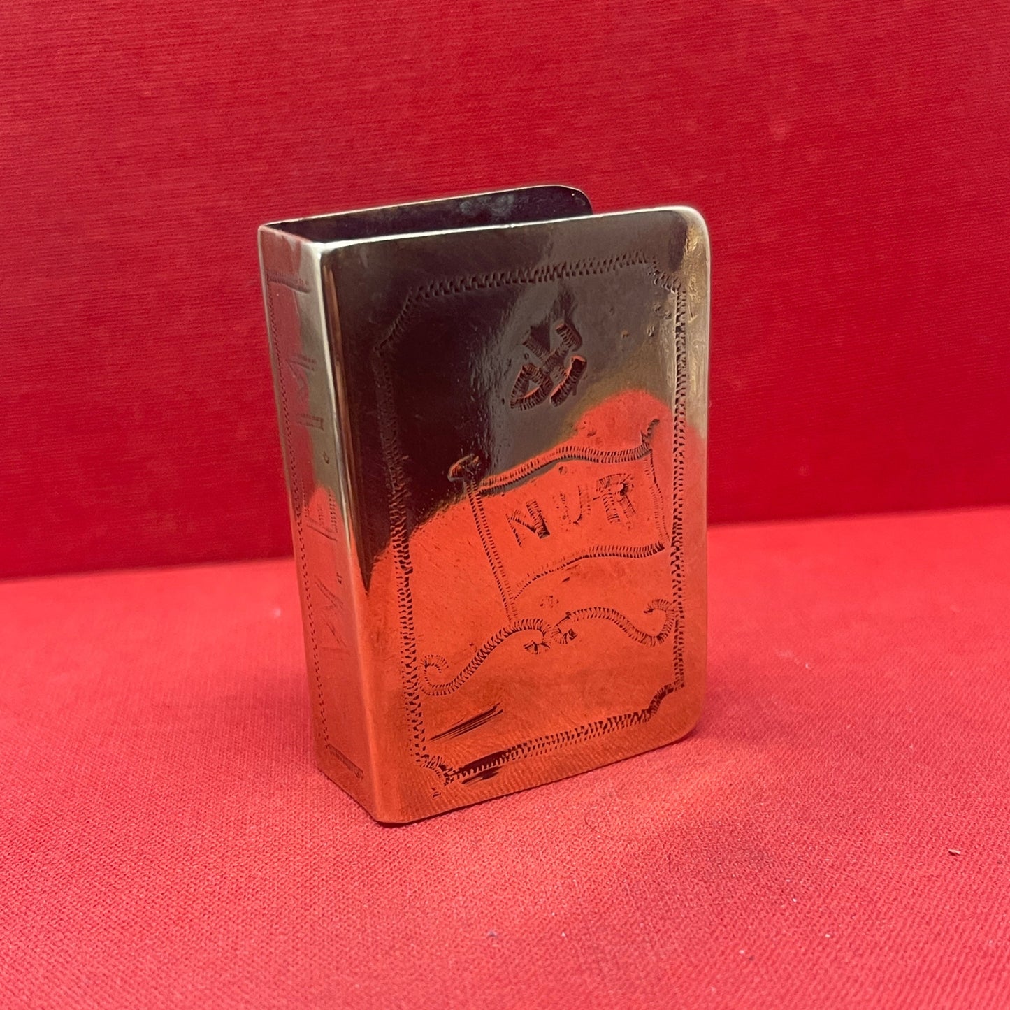  WW1  Brass Trench Art Matchbox Holder