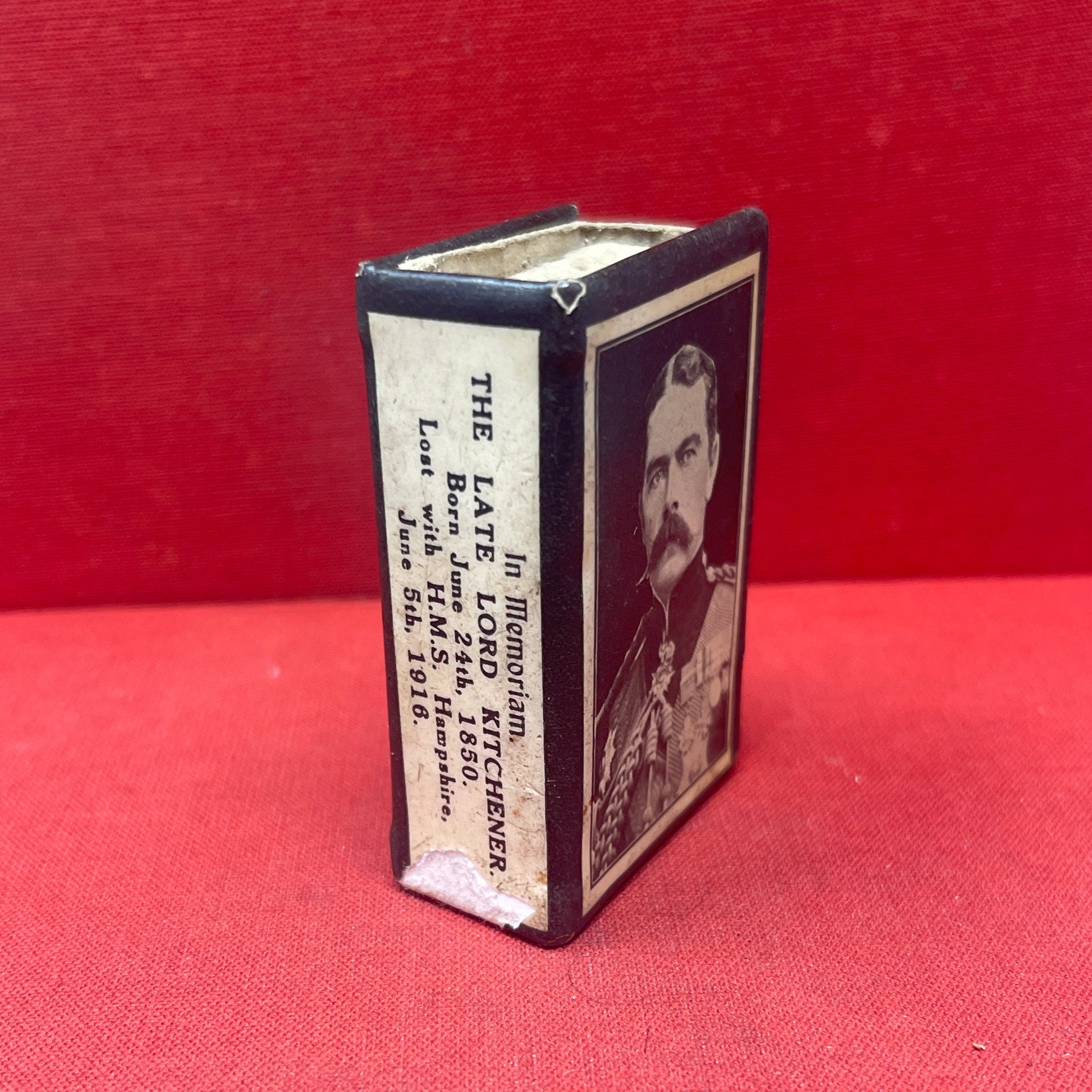 WW1  Souvenir Of The Great War Lord Kitchener Matchbox Holder