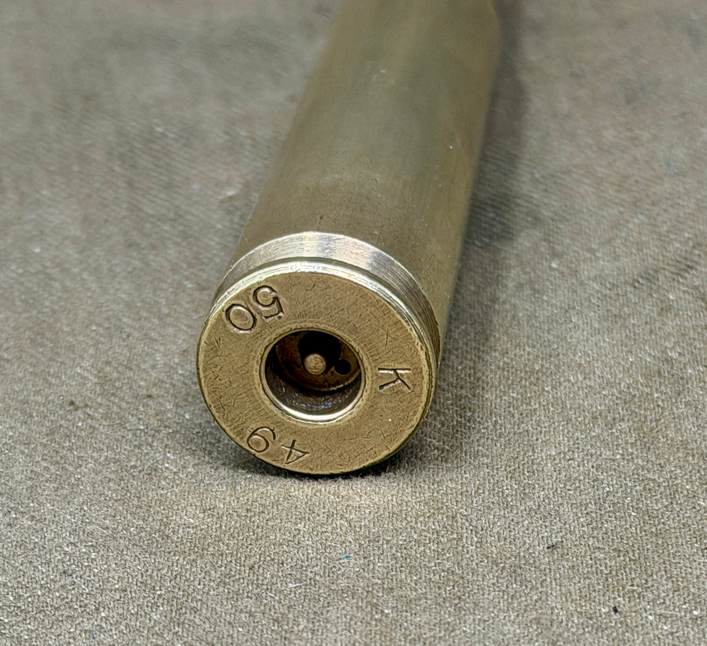Inert .50 Cal Browning Machine Gun Round – K49 Headstamp | Post-WWII British .50 BMG Display Cartridge