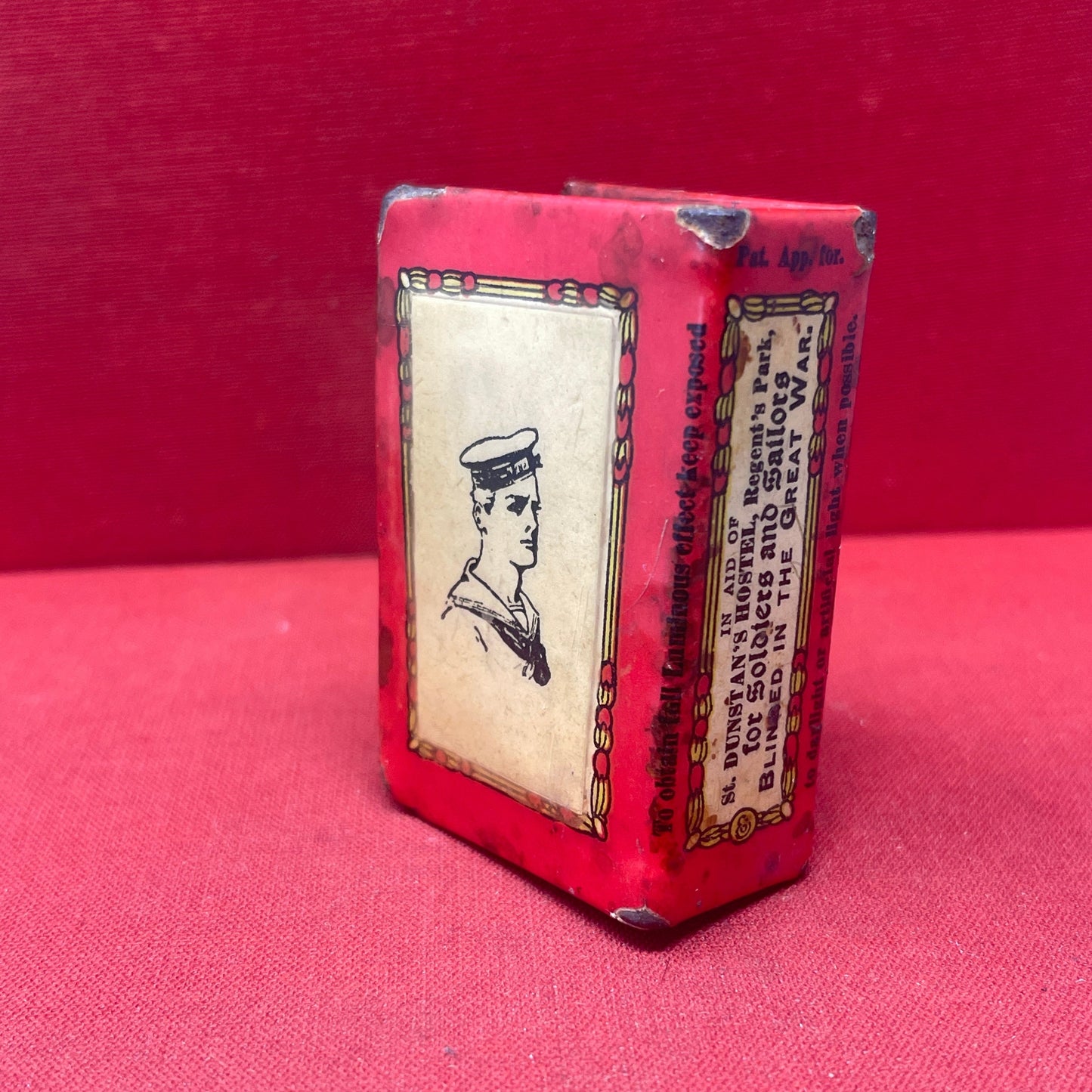 WW1  Souvenir Of The Great War Tommy Matchbox Holder