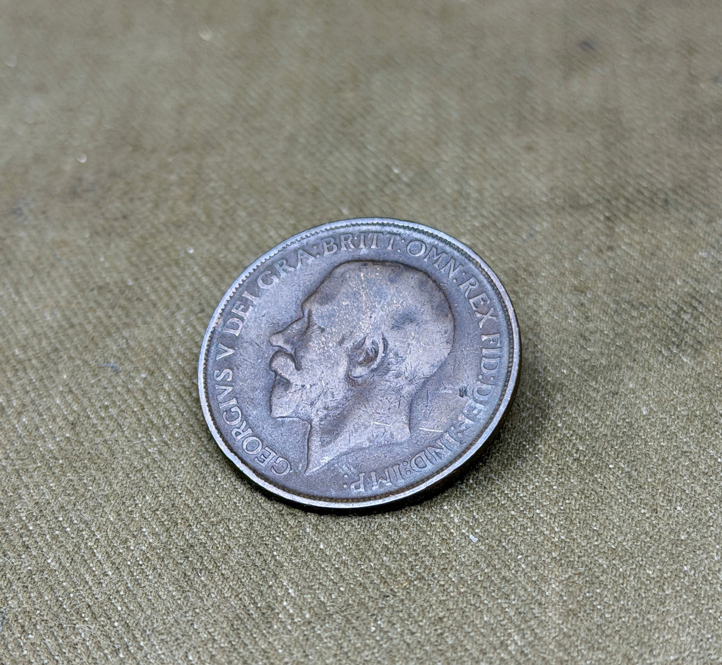 King George V One Penny Dated 1912 Heaton Mint