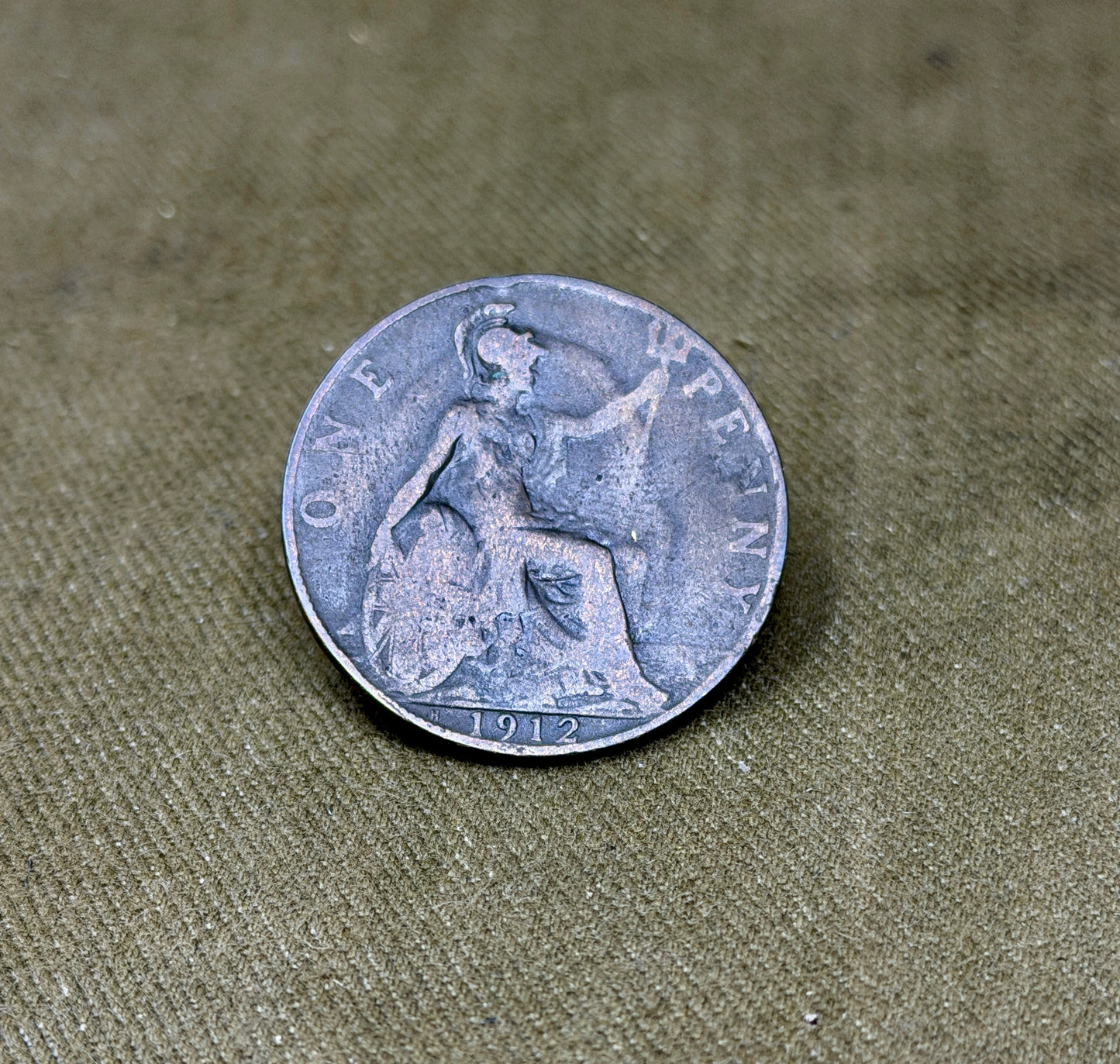 1918 King George V One Penny Coin – British Bronze Penny