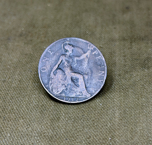 1918 King George V One Penny Coin – British Bronze Penny