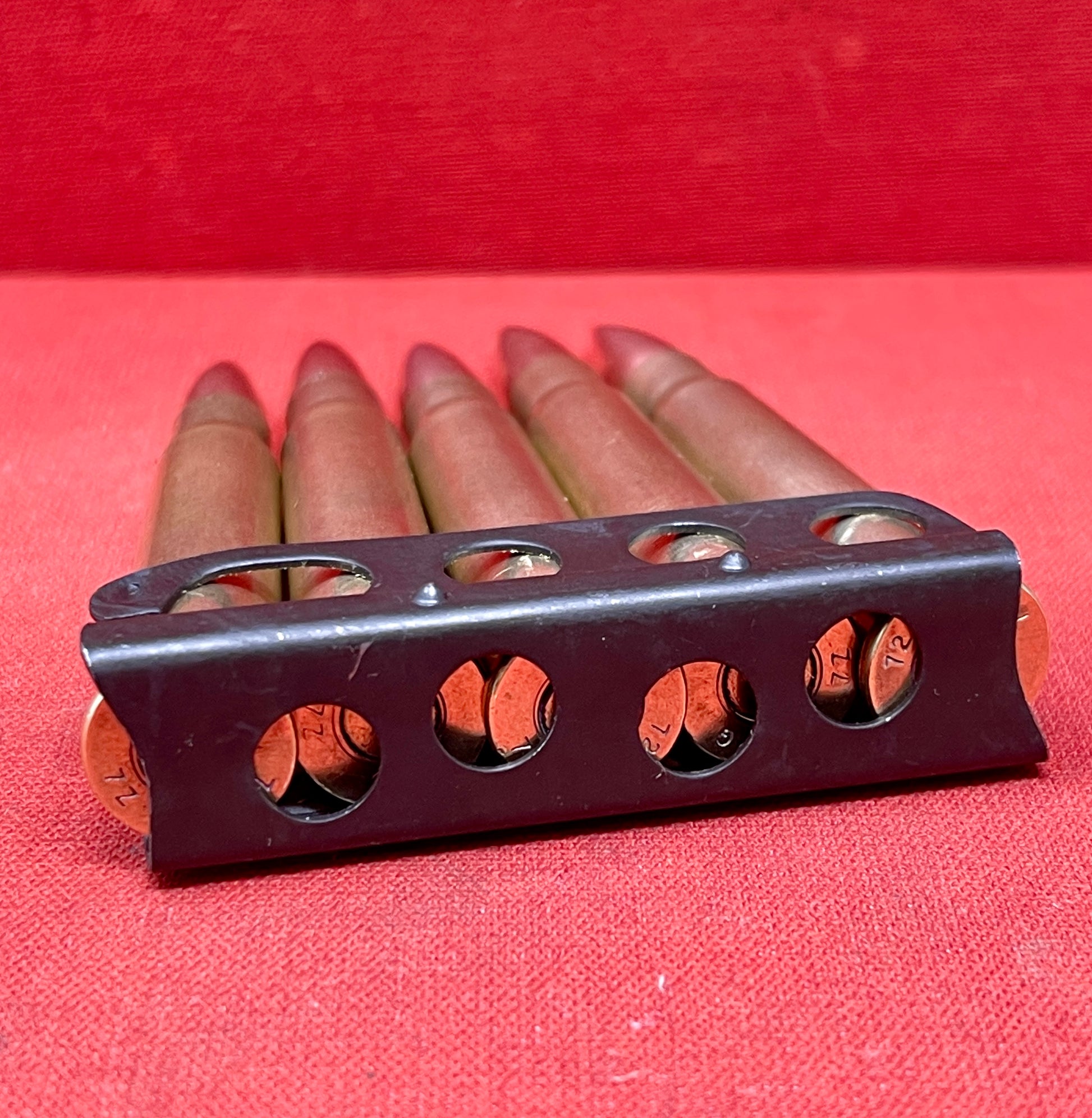 5 X Inert/ Display – .303 Lee Enfield Rounds 1971 In Charger Loading Clip 