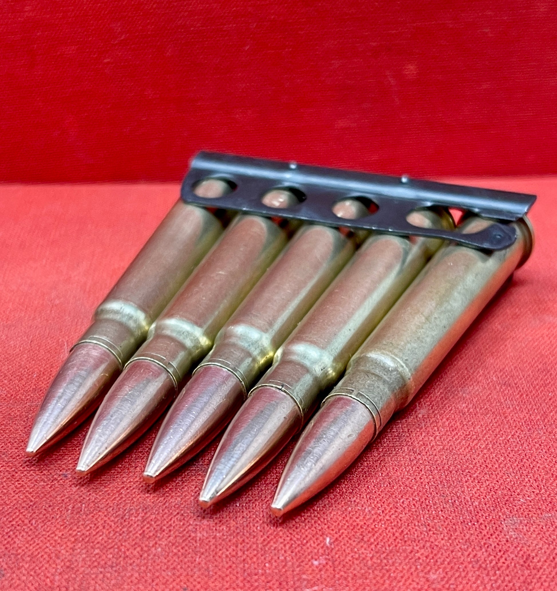 5 X Inert/ Display – .303 Lee Enfield Rounds 1971 In Charger Loading Clip 