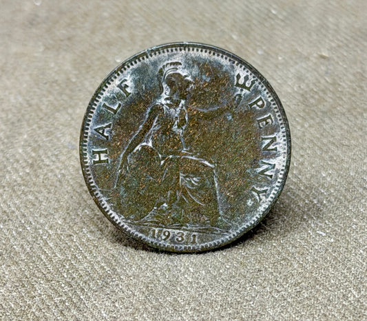 1931 King George V One Penny Coin – British Bronze Penny