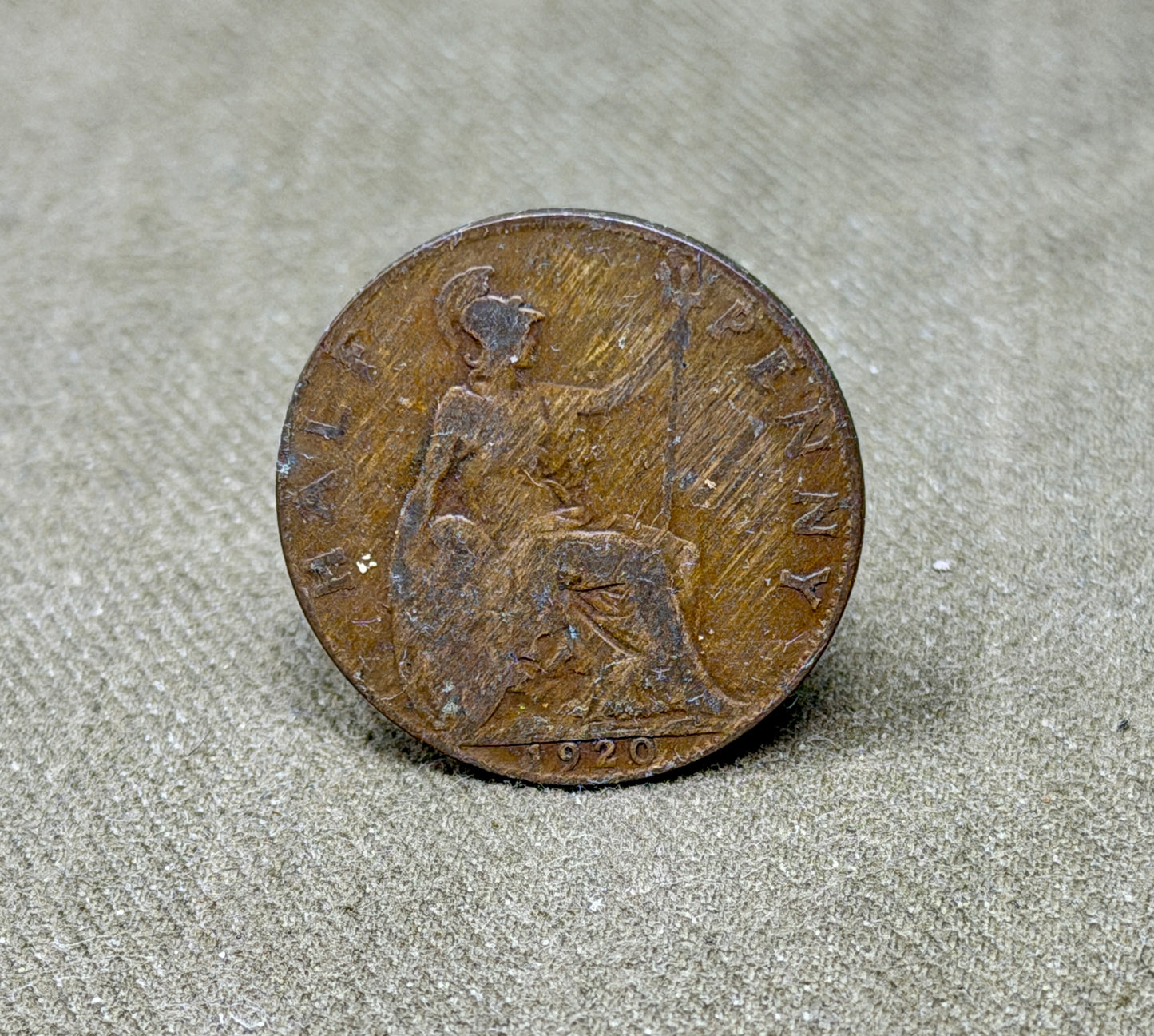 1920 King George V One Penny Coin – British Bronze Penny