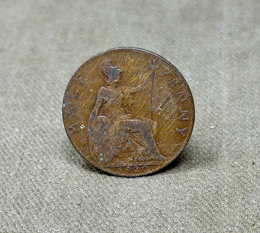 1920 King George V One Penny Coin – British Bronze Penny