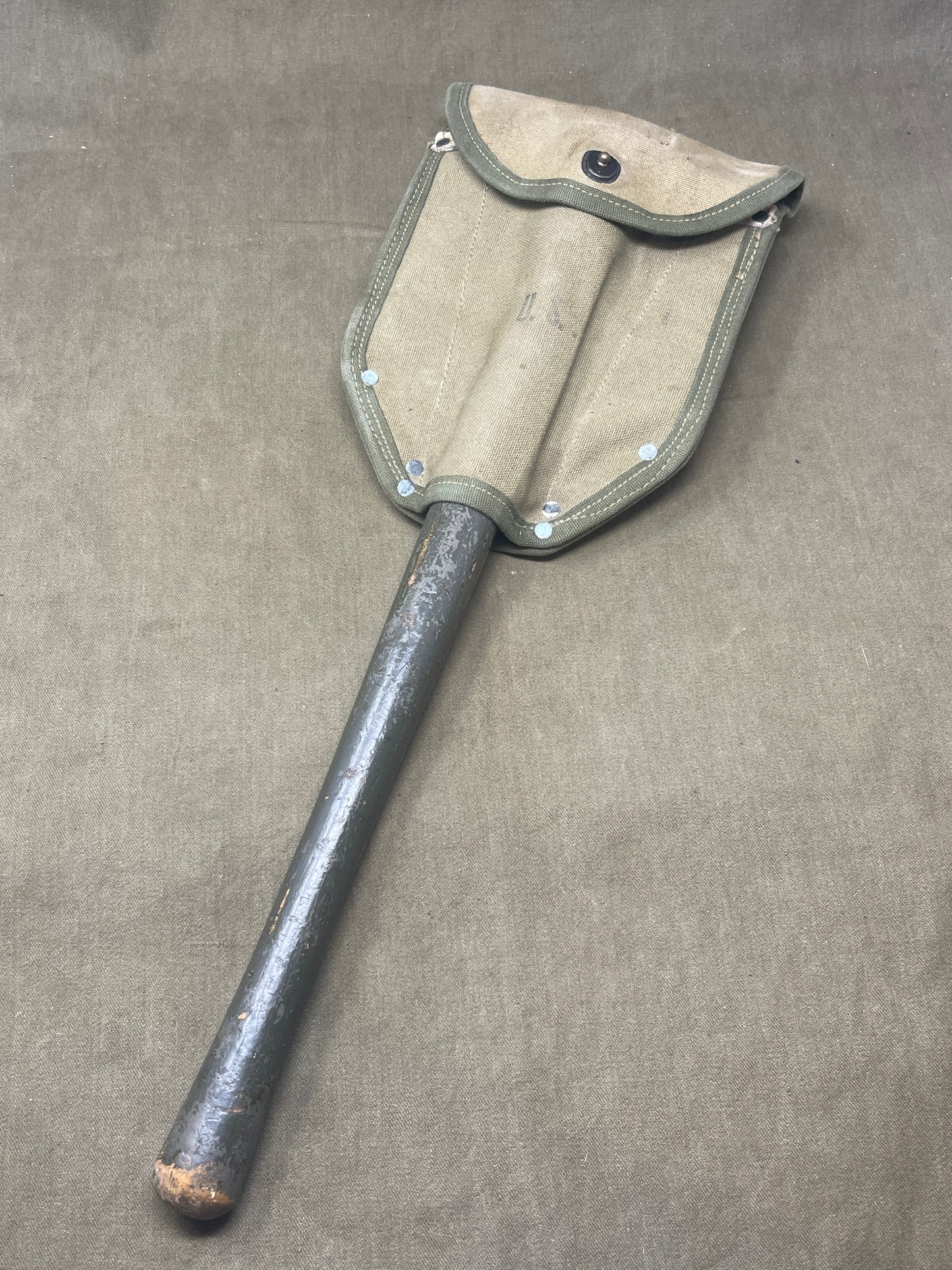 US WWII 1944 Dated Folding Shovel and Case