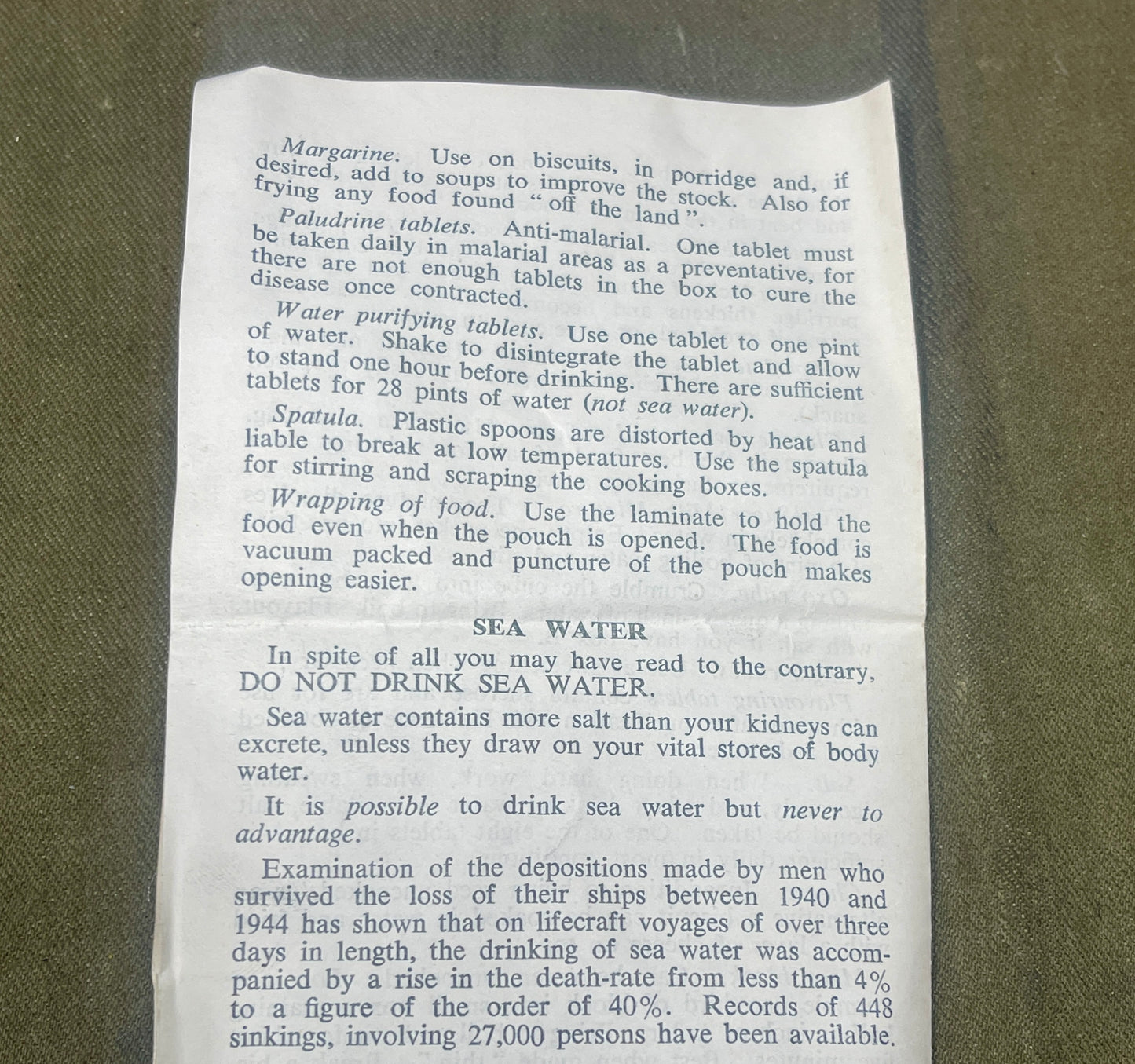 Royal Air force RAF MK5 Flying Ration