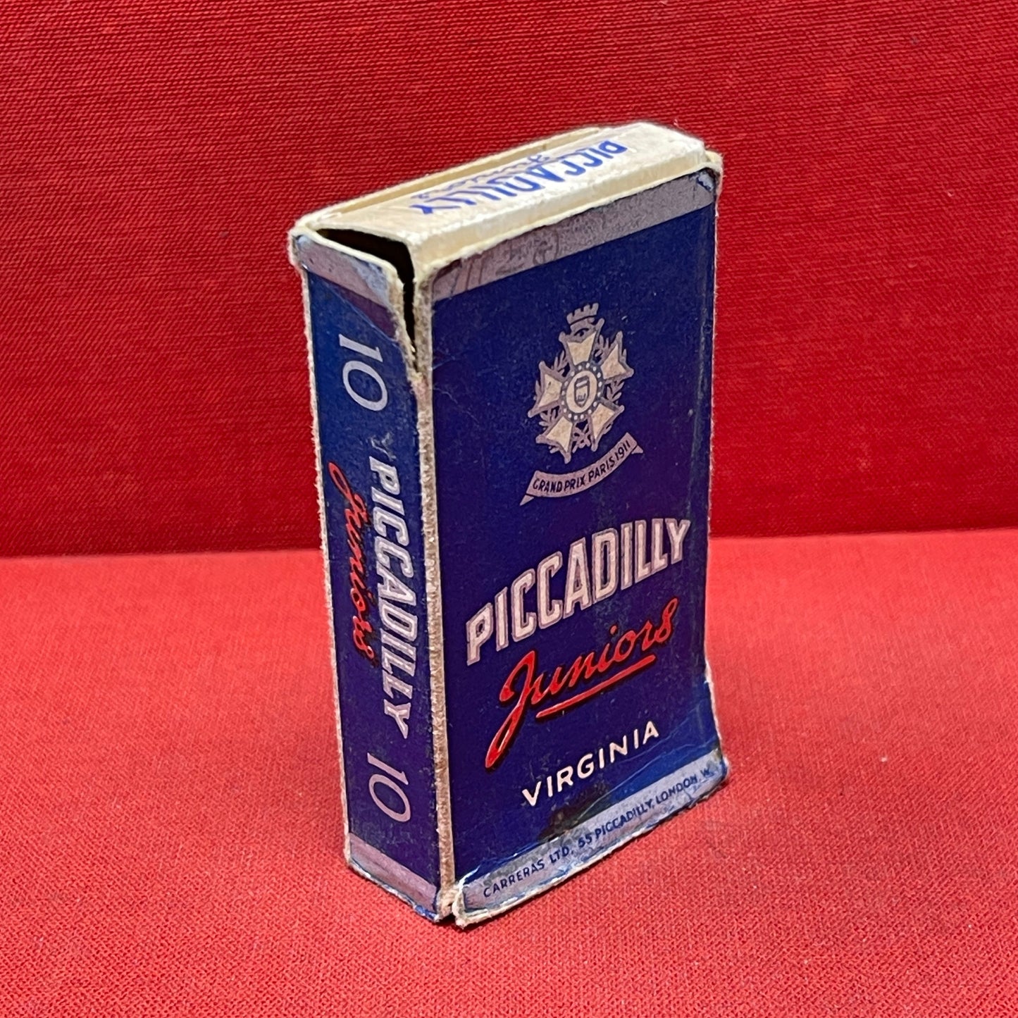 Piccadilly Juniors empty 10s cigarette packet c1940