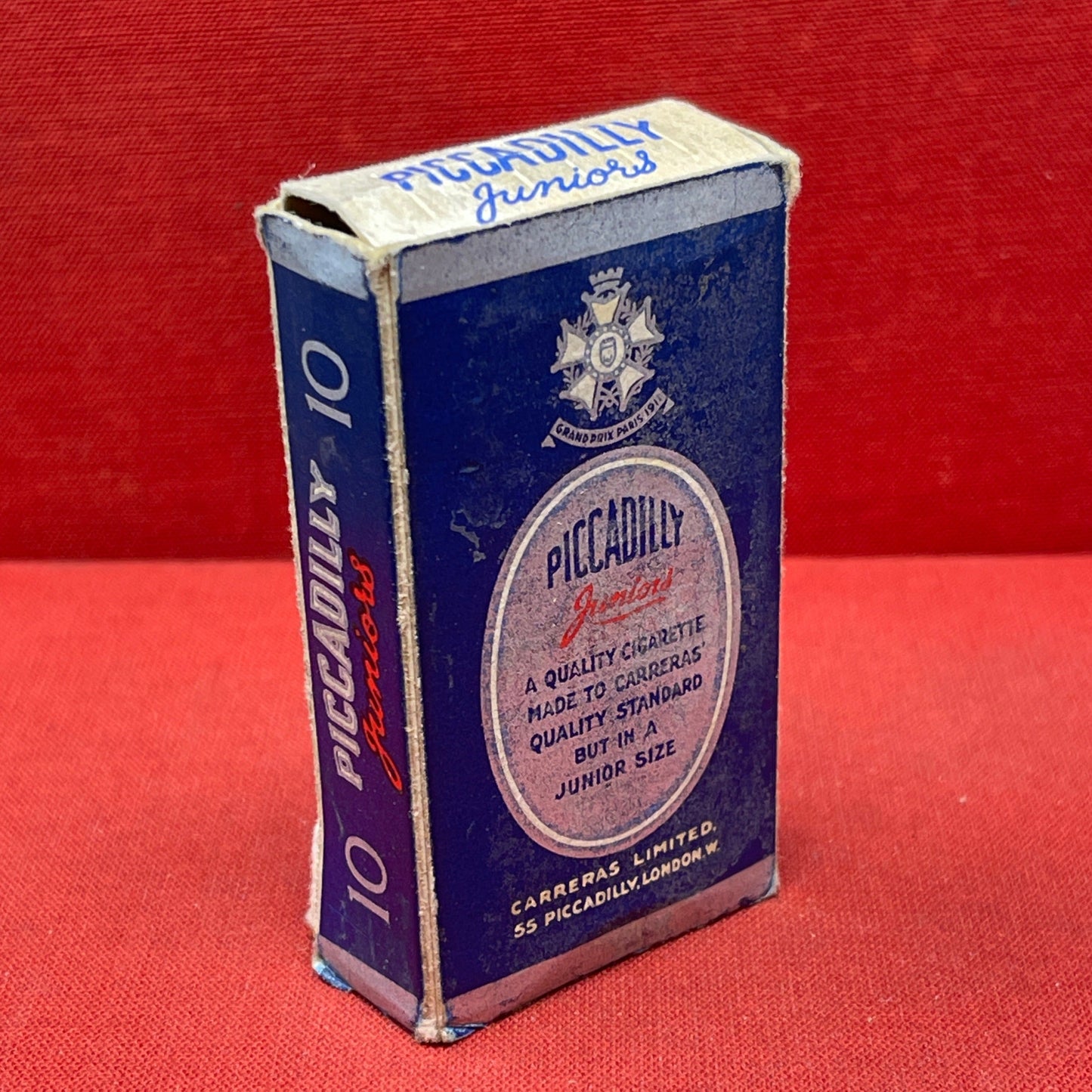 Piccadilly Juniors empty 10s cigarette packet c1940