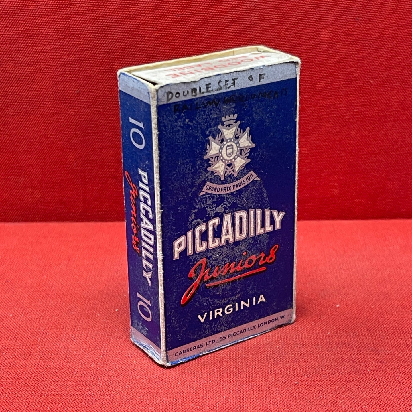 Piccadilly Juniors empty 10s cigarette packet c1940