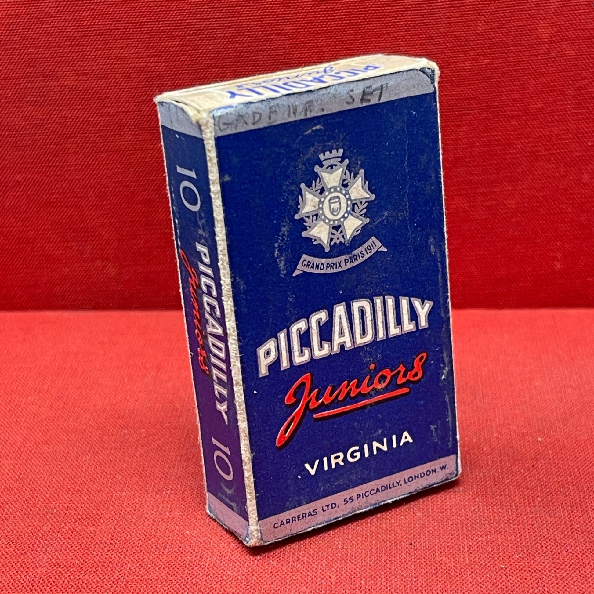 Piccadilly Juniors empty 10s cigarette packet c1940