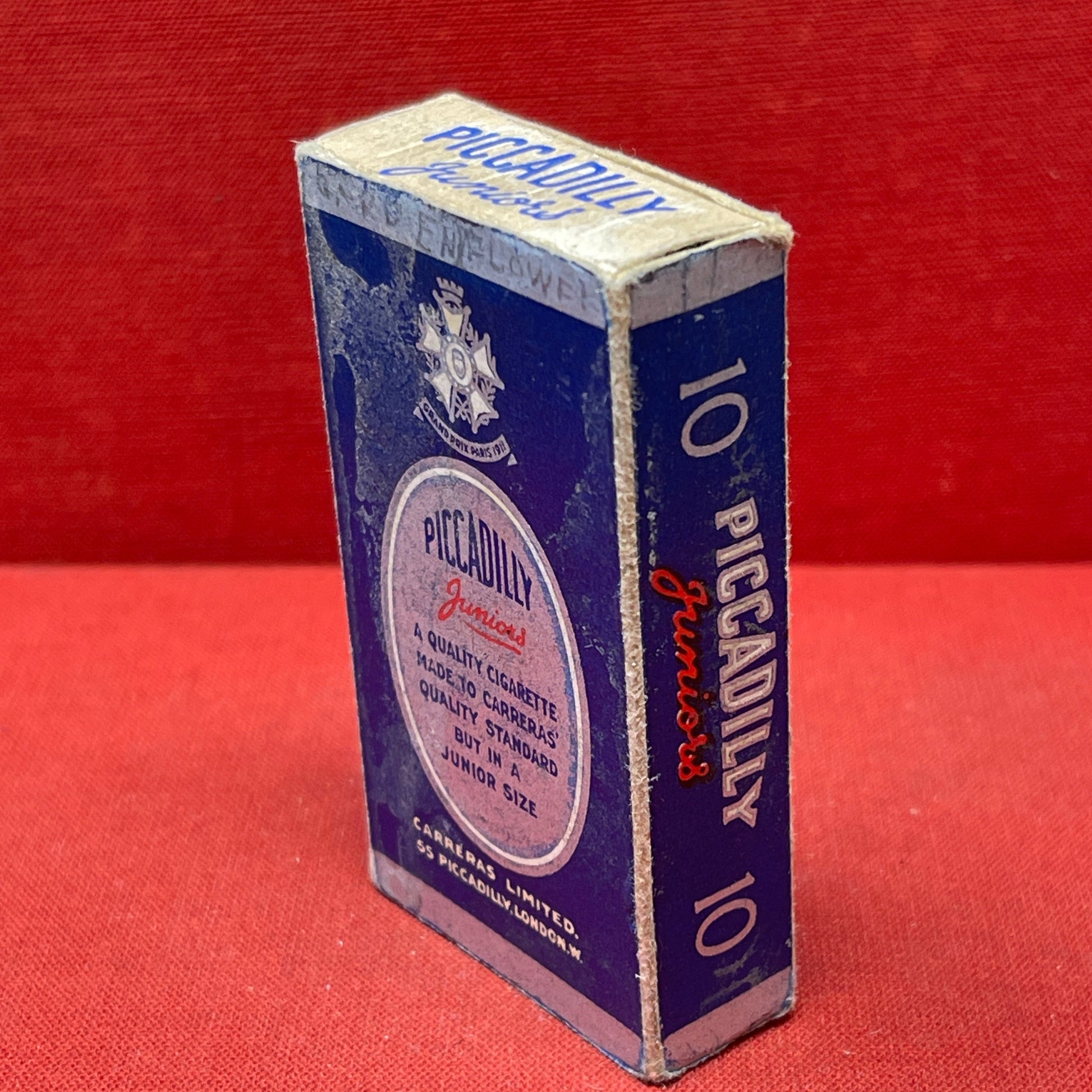 Piccadilly Juniors empty 10s cigarette packet c1940