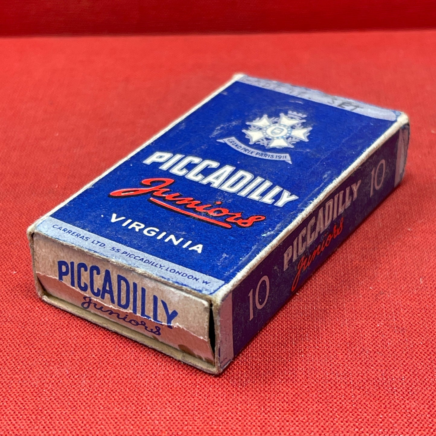 Piccadilly Juniors empty 10s cigarette packet c1940