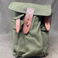 3 x 7.62x39 Original AKM Magazines in Military Pouch with 5 Inert Rounds Each Olive