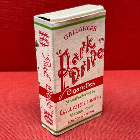 Gallaher’s Park Drive Empty 10 Cigarette Box Virginia House London & Belfast.