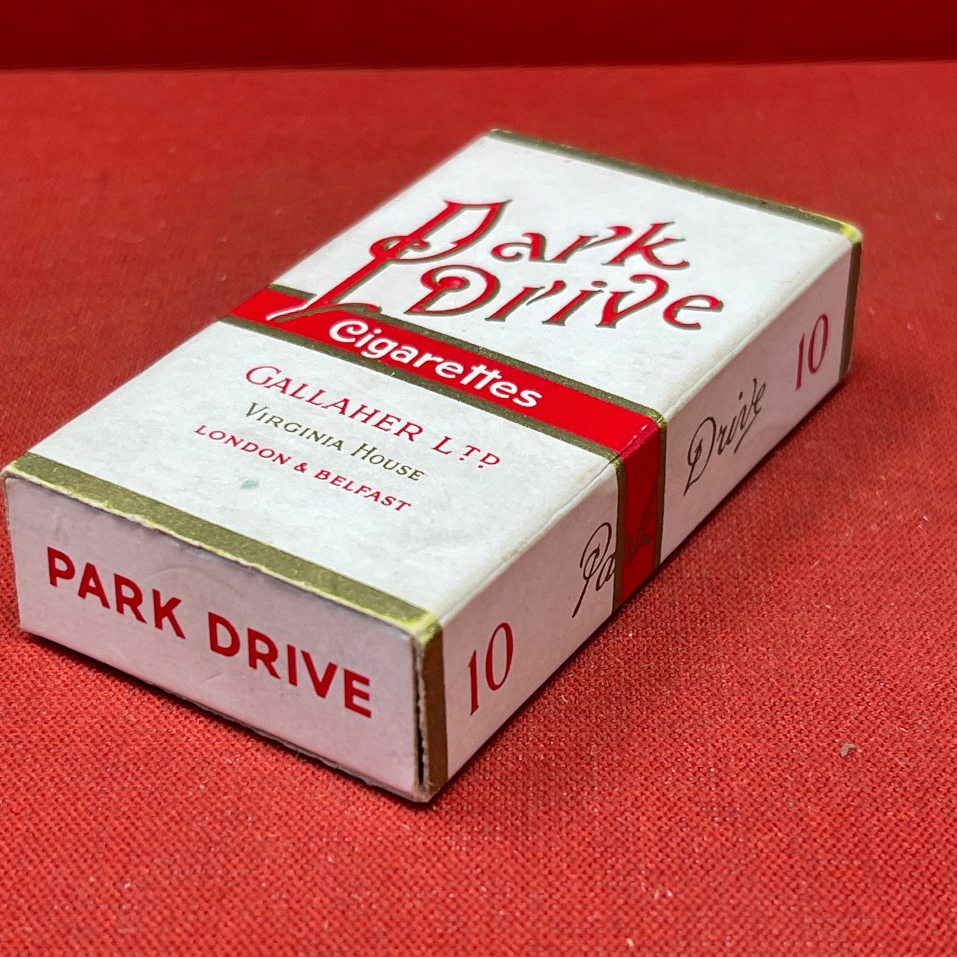 Gallaher’s Park Drive Empty 10 Cigarette Box Virginia House London & Belfast.