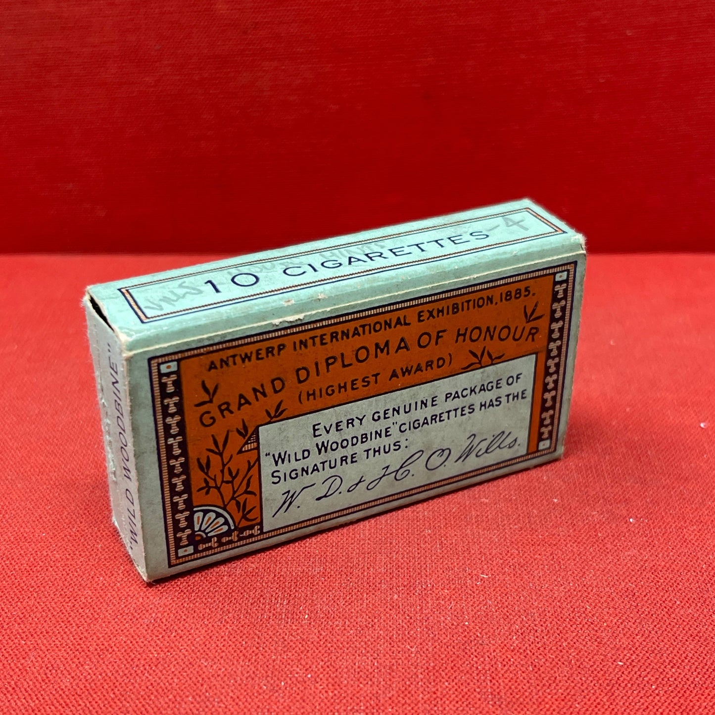 Empty Box of Wild Woodbine Cigarettes