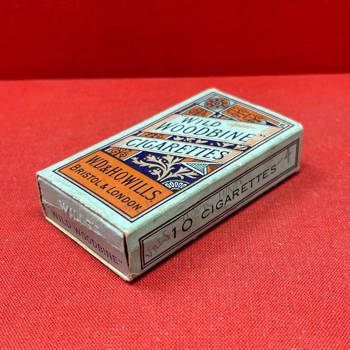 Empty Box of Wild Woodbine Cigarettes