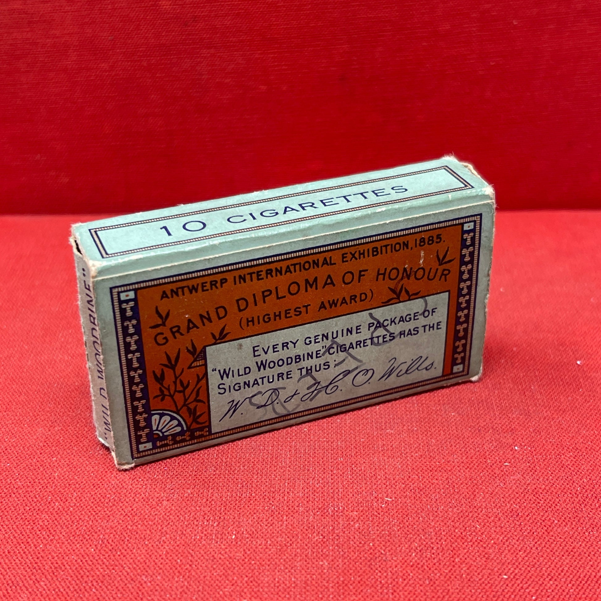 Empty Box of Wild Woodbine Cigarettes