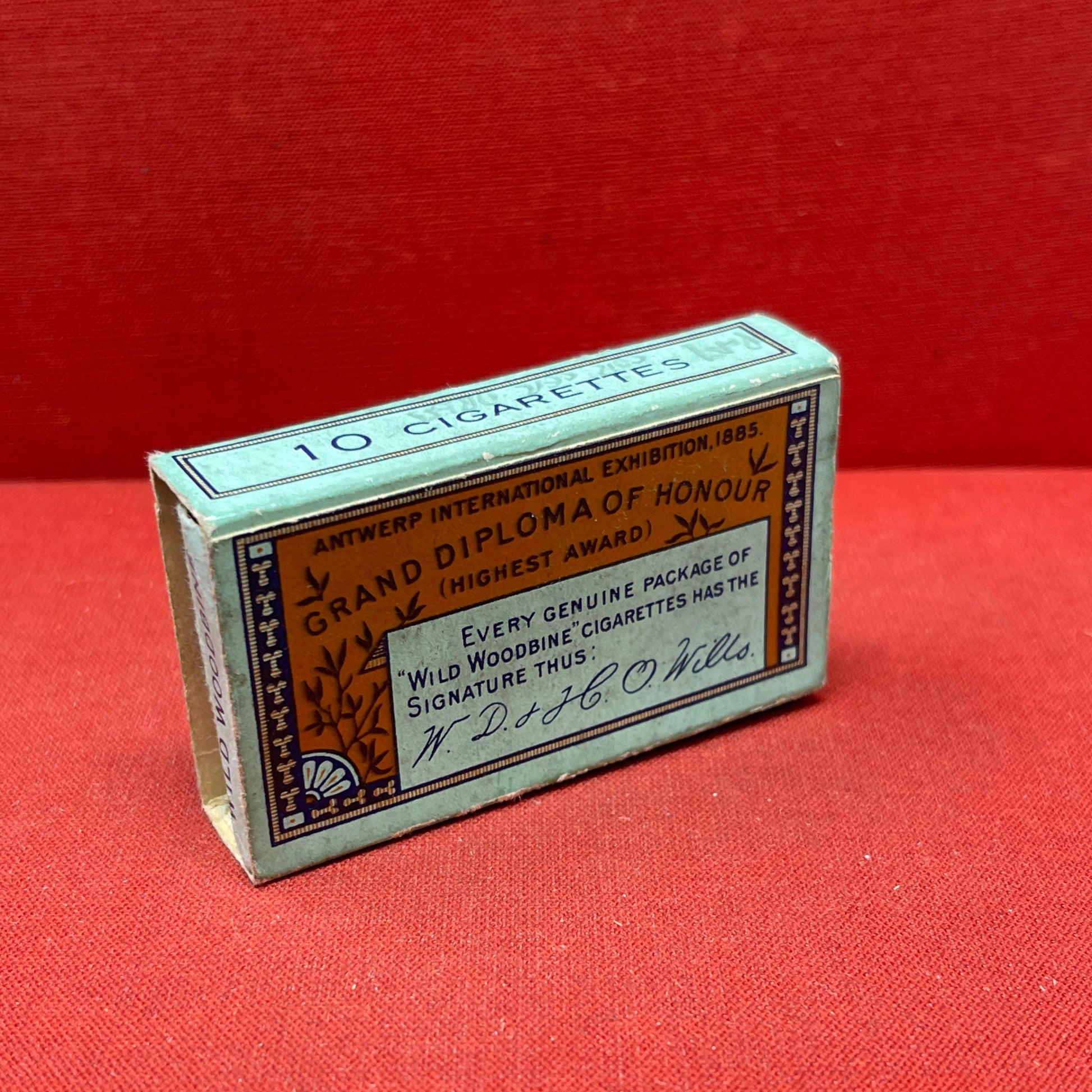 Empty Box of Wild Woodbine Cigarettes