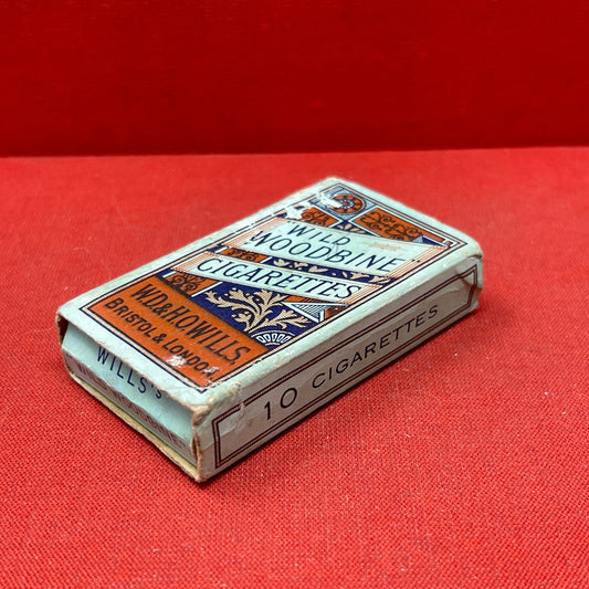 Empty Box of Wild Woodbine Cigarettes