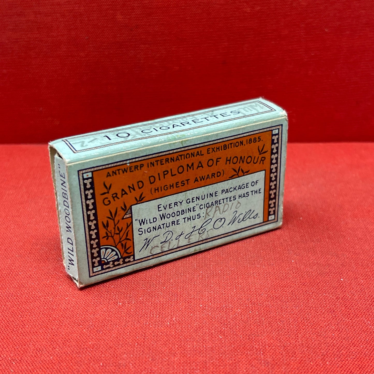 Empty Box of Wild Woodbine Cigarettes