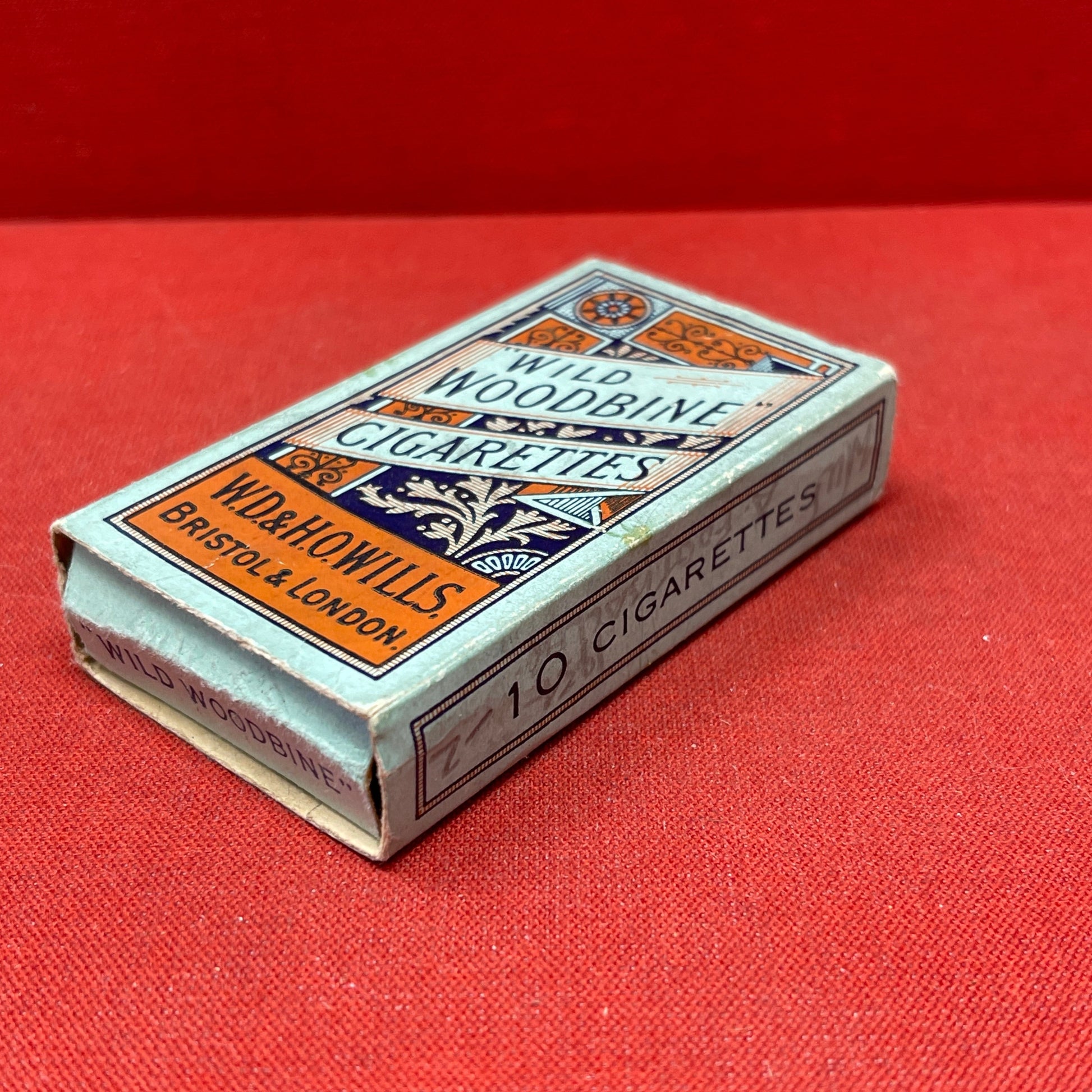 Empty Box of Wild Woodbine Cigarettes