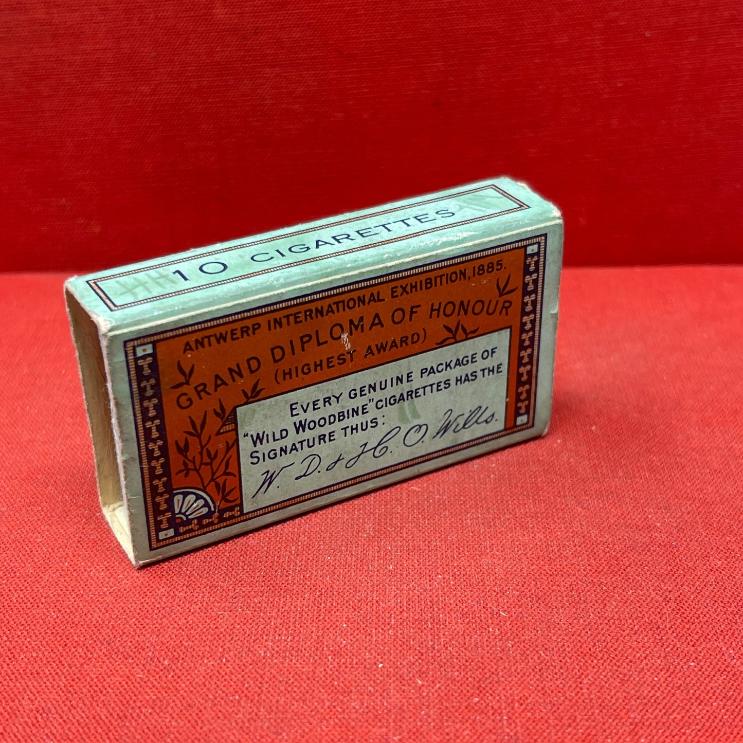 Empty Box of Wild Woodbine Cigarettes