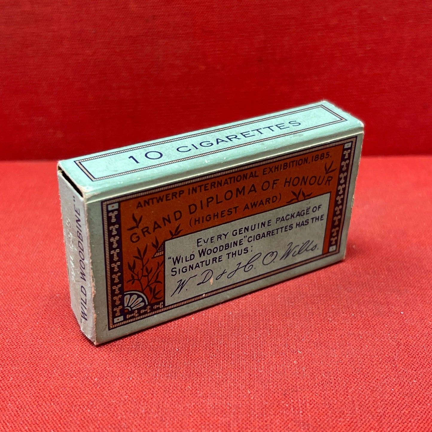 Empty Box of Wild Woodbine Cigarettes