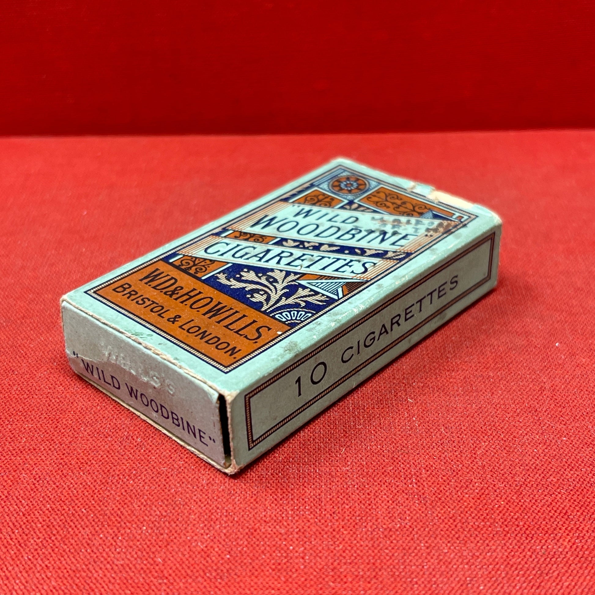 Empty Box of Wild Woodbine Cigarettes