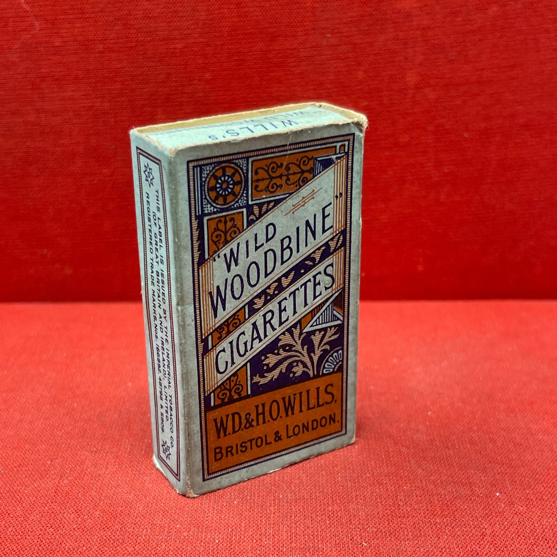 Empty Box of Wild Woodbine Cigarettes