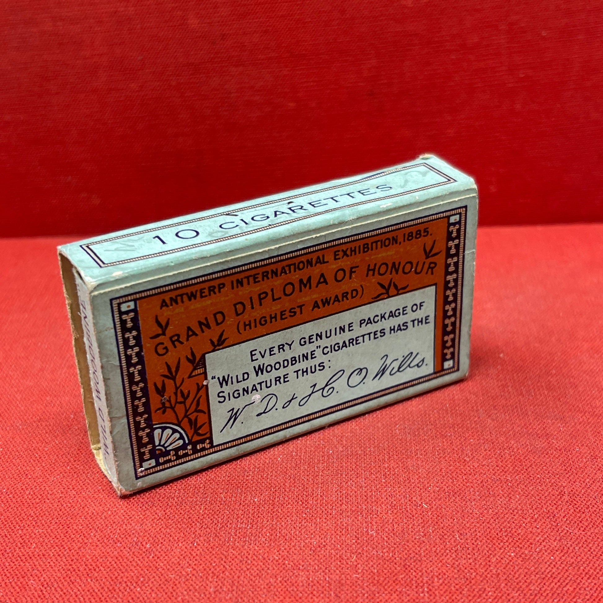 Empty Box of Wild Woodbine Cigarettes